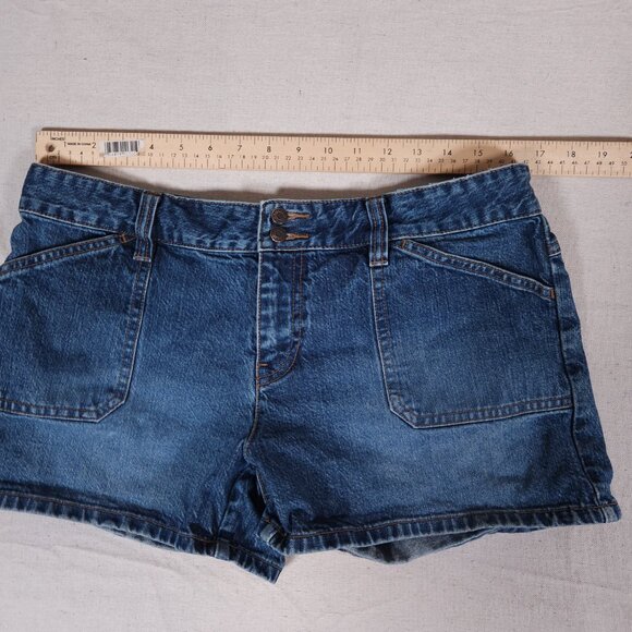 Vintage Old Navy Denim Jean Shorts Women’s Size 12 2-Button Y2K 2000s Style - Picture 5 of 12